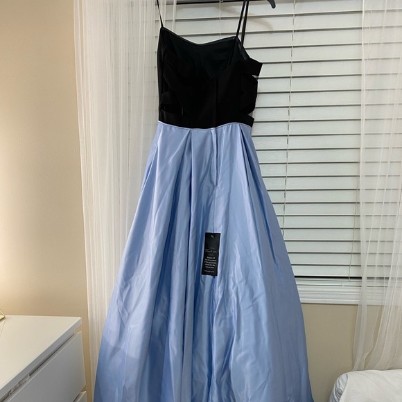 Melanie Lyne Size 4 Black& Blue Dress - Picture 4 of 7